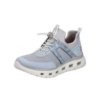 Rieker M6061 Damen Slipper, blau, 40 EU