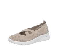 Rieker Riemchenballerina M8554-62 Damen Beige Nubuklederimitat/Textil Gr. 43 veganer Verarbeitung