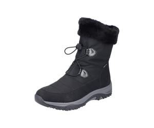 Rieker M9683-00 Damen Winterstiefel Textil/Synthetik schwarz schwarz