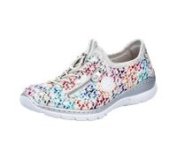 Rieker Sneaker L3252 Slip-On Kunstleder mit MemoSoft Weiß/Bunt Damen Gr. 38