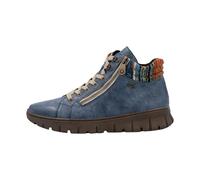 Rieker N1305-14 Damen-High-Top, Jeansblau, rot, 42 EU
