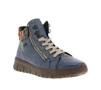 Rieker N1305-14 Damen High-Top Stiefeletten, Jeansblau Rot, 41 EU
