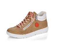 Rieker N1747-62 nude/orange/weiss Schnürstiefel FS 2021 für Damen, beige, Größe 36 EU