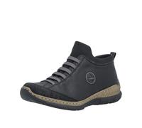 Slip-On Sneaker RIEKER, Damen, Gr. 42, schwarz, Lederimitat, Schuhe, Schlupfschuh, Halbschuh, Casual-Sneaker mit MemoSoft-Innensohle (28808028-42) schwarz