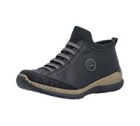 Slip-On Sneaker RIEKER, Damen, Gr. 37, schwarz, Lederimitat, Schuhe, Schlupfschuh, Halbschuh, Casual-Sneaker mit MemoSoft-Innensohle (28808028-37) schwarz