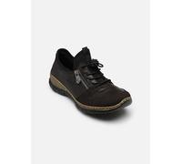 Rieker Damenschuhe Slipper / Trotteur nougat/nougat/schwarz nougat/schwarz - Gr. - 37