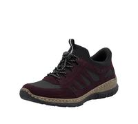 Slip-On Sneaker RIEKER "Ready2GO", Damen, Gr. 41, brombeere, schwarz, Nubuklederimitat, Textil, sportlich, Schuhe, Schlupfschuh, Halbschuh, Freizeitschuh, Slipper mit Schnellverschluss (71030422-41) b