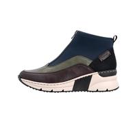 Schlupfboots RIEKER, Damen, Gr. 40, multi, Lederimitat, Schuhe Schlupfboots, Stiefelette, High Top Sneaker mit Reißverschluss auf der Vorderseite (36523368-40) multi