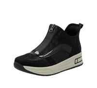 Rieker Sneaker Ready2GO N8151-00 Damen Schwarz Gr. 39 Lederimitat/Textil High-Top mit Reißverschluss