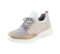 Rieker N8763-60 porzellan/grey/cliff/perlcloud/nude Slipper / Trotteur HW 21/22 für Damen, beige, Größe 42 EU