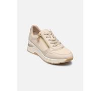 Sneaker RIEKER Gr. 38, beige (hellbeige) Damen Schuhe Sneaker mit seitlichem Reißverschluss, Freizeitschuh, Halbschuh, Schnürschuh Bestseller (45536367-38)