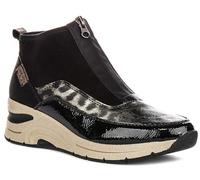 Rieker N9362 Damen Keilstiefel mit Reißverschluss, Schwarz multi, 4 UK Wide