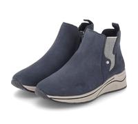 Chelseaboots RIEKER, Damen, Gr. 38, blau (nachtblau), Nubuklederimitat, Elastischer Einsatz, sportlich, Schuhe, Boots, Stiefelette, High Top Sneaker, Keilboots mit Stretcheinsatz (56295847-38) nachtbl