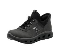Rieker Slip-On Sneaker Ready2GO Damen Gr. 41 Grau Lederimitat/Textil Schnellverschluss