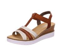 Rieker Damen Frühjahr/Sommer V38A1 Geschlossene Sandalen, Braun (Perle/Cayenne/White-Silver 60), 39 EU
