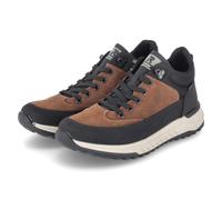 Rieker Sneaker U0173-22 Herren Lederimitat Schwarz/Braun Größe 41