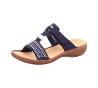 Rieker Pantolette bis 30mm Absatz für Damen, blau, Größe 36 EU