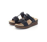 Rieker Damen Pantolette Sandalen Hausschuhe Clogs Slipper blau 62936-14 : 38
