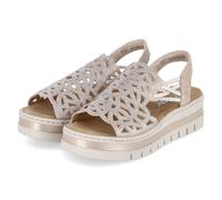 Rieker Plateau-Sandalen - Gr. 38 - Beige - Synthetik