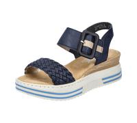 Rieker Plateau Sandaletten für Damen, blau, Größe 39 EU