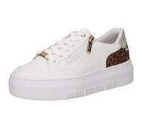 Plateausneaker RIEKER "Rieker Sneaker Glattleder", Damen, Gr. 38, weiß, Glattleder, Schuhe Plateausneaker (67281912-38) weiß