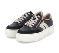 Rieker Plateausneaker Schwarz - Gr. 40 - Leder und Textil