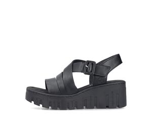 Rieker Rieker Damen Keilsandalette schwarz schwarz, 40