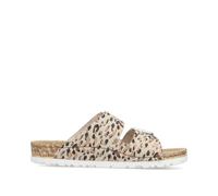 Rieker Rieker Damen Pantolette animalprint Beige Braun, 40