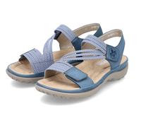 Riemchensandale RIEKER Gr. 38, blau Damen Schuhe Sandalen mit Gummizügen (61686836-38)