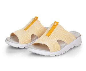 Rieker Sandale V8403-68 gelb Pantoletten Damen - 1 Paar, Größe Euro (US) 43 (11)
