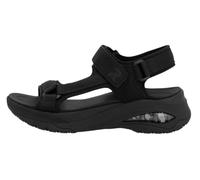 Trekkingsandale RIEKER SPORT "Byron Bay vegan", Damen, Gr. 38, schwarz, sohle schwarz, Lederimitat, Textil, casual, Schuhe, Outdoorsandale, Sommerschuh, Klettschuh mit RiekerAir Dämpfung (18121433-38)