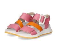 Rieker Riemchensandale RIEKER SPORT Damen Leder, weiches Fußbett, Klettschuh Pink/Orange Gr. 41