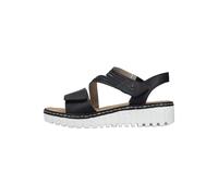 Rieker Damen Klassische Sandalen V1364, Frauen Sandalen,Sommerschuhe,Freizeitschuhe,offene Schuhe,Strandschuhe,schwarz (00),38 EU / 5 UK