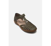 Rieker Damen M1688 Riemchensandalen, Grün, 36 EU