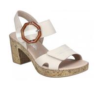 Rieker Sandalen mit grobem Absatz, beige, 37 EU