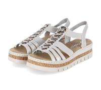Rieker Sandalen Silber - Gr. 43 - Textil und Synthetik