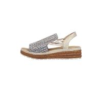 Rieker Sandalen Textil Blau/Beige - 40