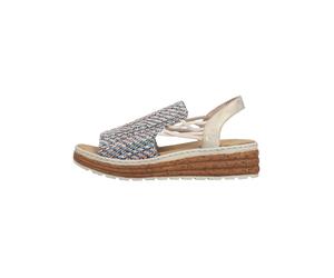 Rieker Sandalen Textil Blau/Beige - 41