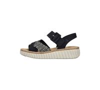 Rieker Damen Keilsandalen 69269, Frauen Sandalen,Sommerschuhe,Freizeitschuhe,offene Schuhe,Strandschuhe,schwarz (00),37 EU / 4 UK