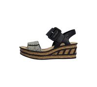 Rieker Sandalen Textil Schwarz/Beige - 39