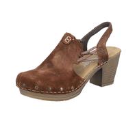 Clog RIEKER, Herren, Gr. 38, hellbraun, Veloursleder, Schuhe Clog, Sabot, Sandalette, Sommerschuh mit seitlichen Gummizügen (12588669-38) hellbraun