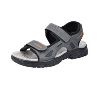 Rieker Herren Klassische Sandalen 22761, Männer Sandalen,offene Schuhe,Strandschuhe,Sandaletten,klettsandalen,bequem,grau (45),41 EU / 7.5 UK