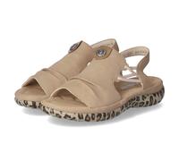 Rieker Sandale 92543311-38 Herren Beige/Leo Gr. 38 Lederimitat Schlupfschuh, seitliche Gummizüge
