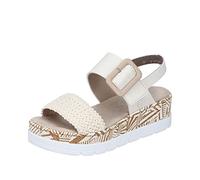 Rieker Damen Sandalen FSK V3950 Creme/Porzellan Größe 38