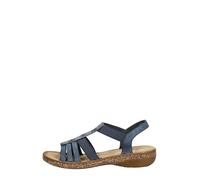 Rieker Sandals 628G7-14, Women sandals, Blue, 41 EU