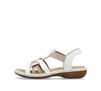 Rieker Sandals 65918-81, Women sandals, White, 37 EU