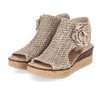 Rieker Schaftsandaletten - Gr. 42 - Beige - Textil & Synthetik