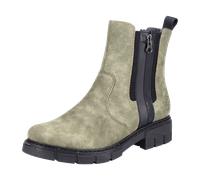 Rieker Schlupf/Reißverschlussstiefelette Kaltfutter für Damen, grün, Größe 39 EU