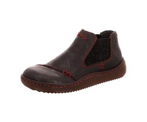 Rieker Schlupf/Reißverschlussstiefelette Kaltfutter für Damen, schwarz, Größe 36 EU