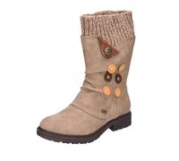 Rieker Schlupf/Reißverschlussstiefelette Warmfutter für Damen, beige, Größe 36 EU